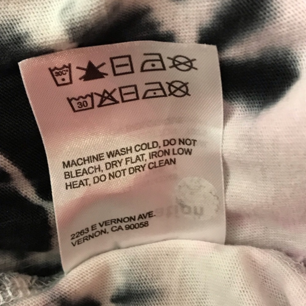 REFORMATION JEANS Long Sleeve Tee Tie-Dye Black White Pink Yellow size Medium - Picture 14 of 14